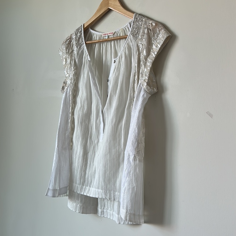 Rebecca Taylor | white sequins blouse - Picture 7 of 9